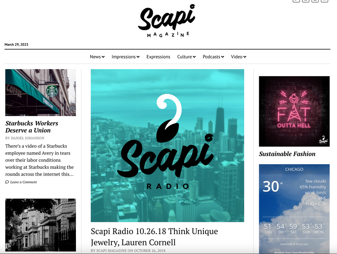 Scapi Radio | Think Unique Jewelry by Lauren Cornell