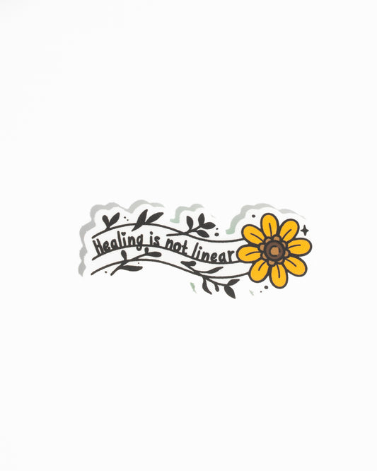 Healing Is Not Linear – Flower Sticker