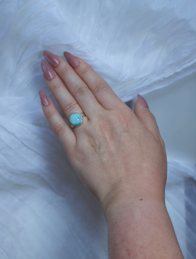 Larimar ring, size 6.5 | For Serenity and Emotional Balance
