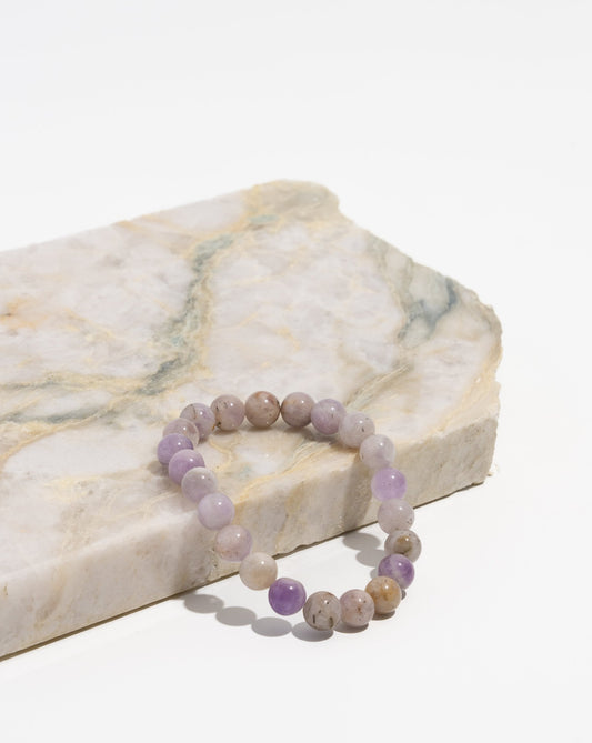 Lavender Amethyst Mala bracelet from Think Unique