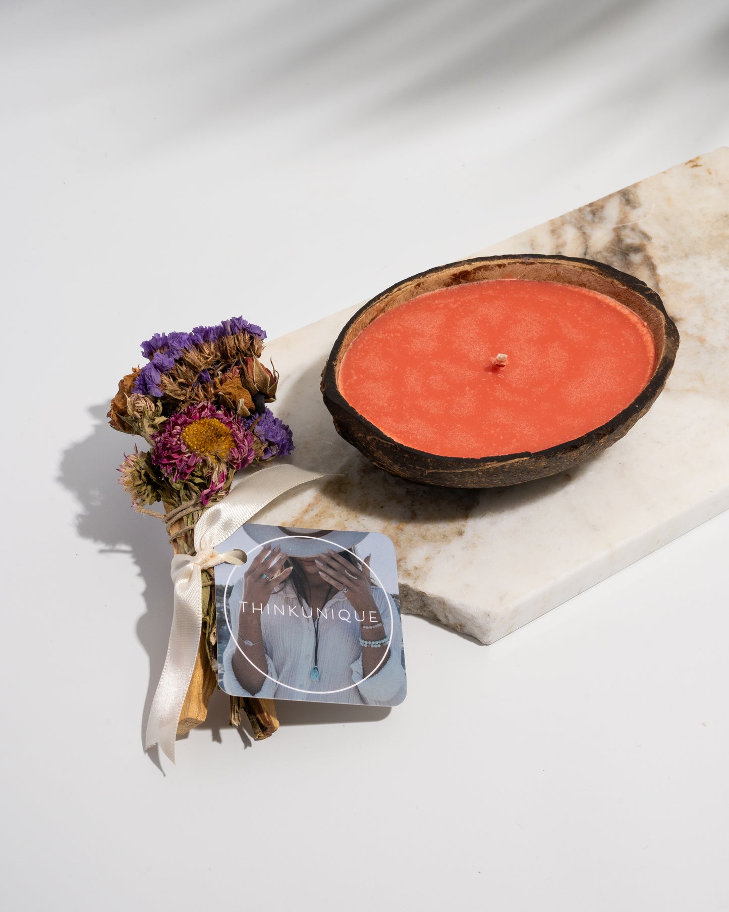 Coco Candle | Enlightened- hand poured soy and coconut wax candle in a reusable natural coconut shell