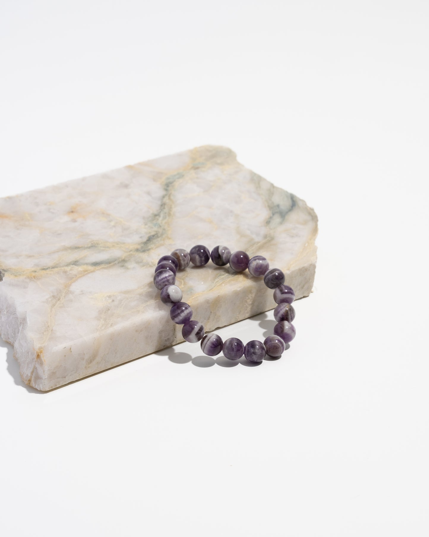Amethyst Mala bracelet from Think Unique with 10mm beads
