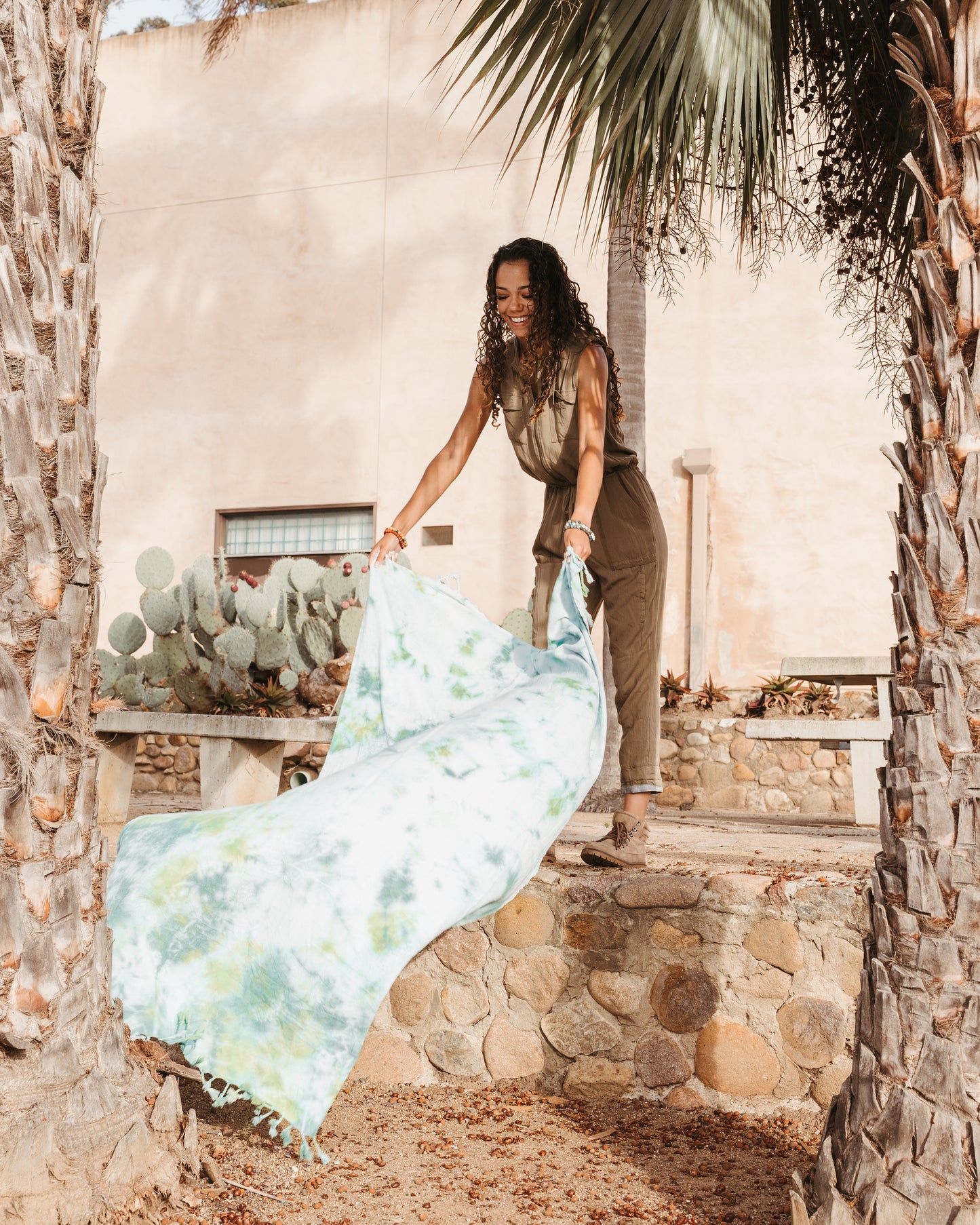 The Yoga Blanket | Emerald- Organic turkish cotton towel, beach blanket, hand dyed sandless blanket (formerly the Versitowel)