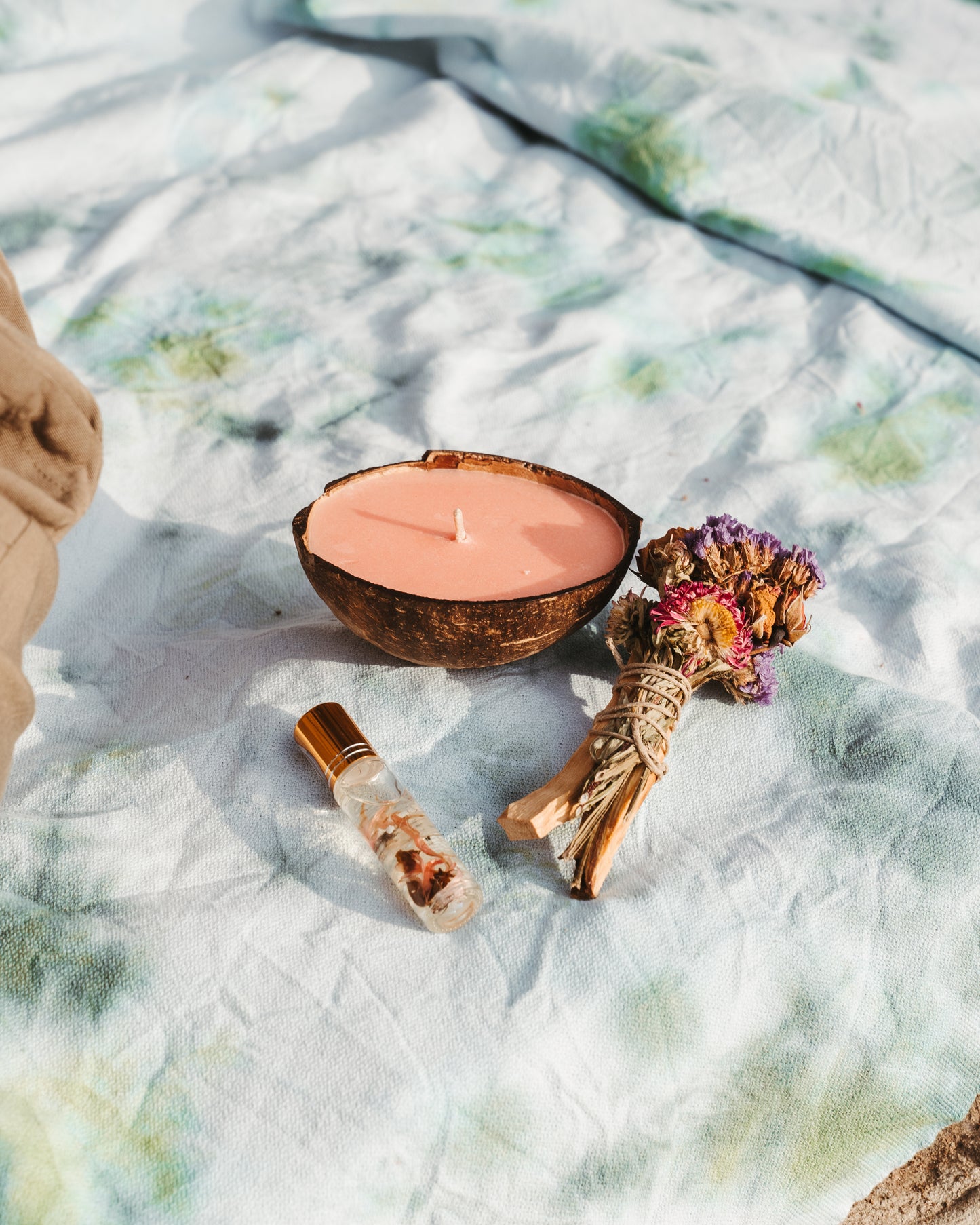Coco Candle | Blossoming love- hand poured soy and coconut wax candle in a reusable natural coconut shell