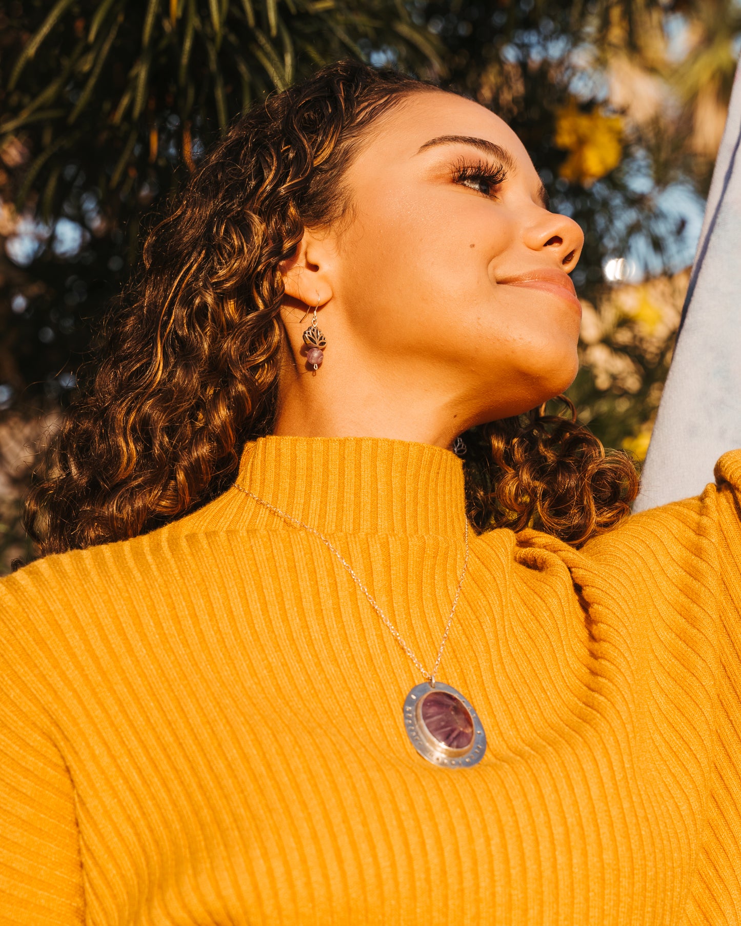 Affirmation series | I deserve happiness & love- amethyst affirmation necklace