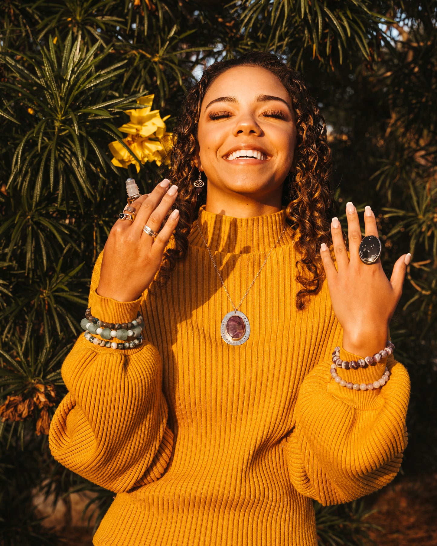 Affirmation series | I deserve happiness & love- amethyst affirmation necklace