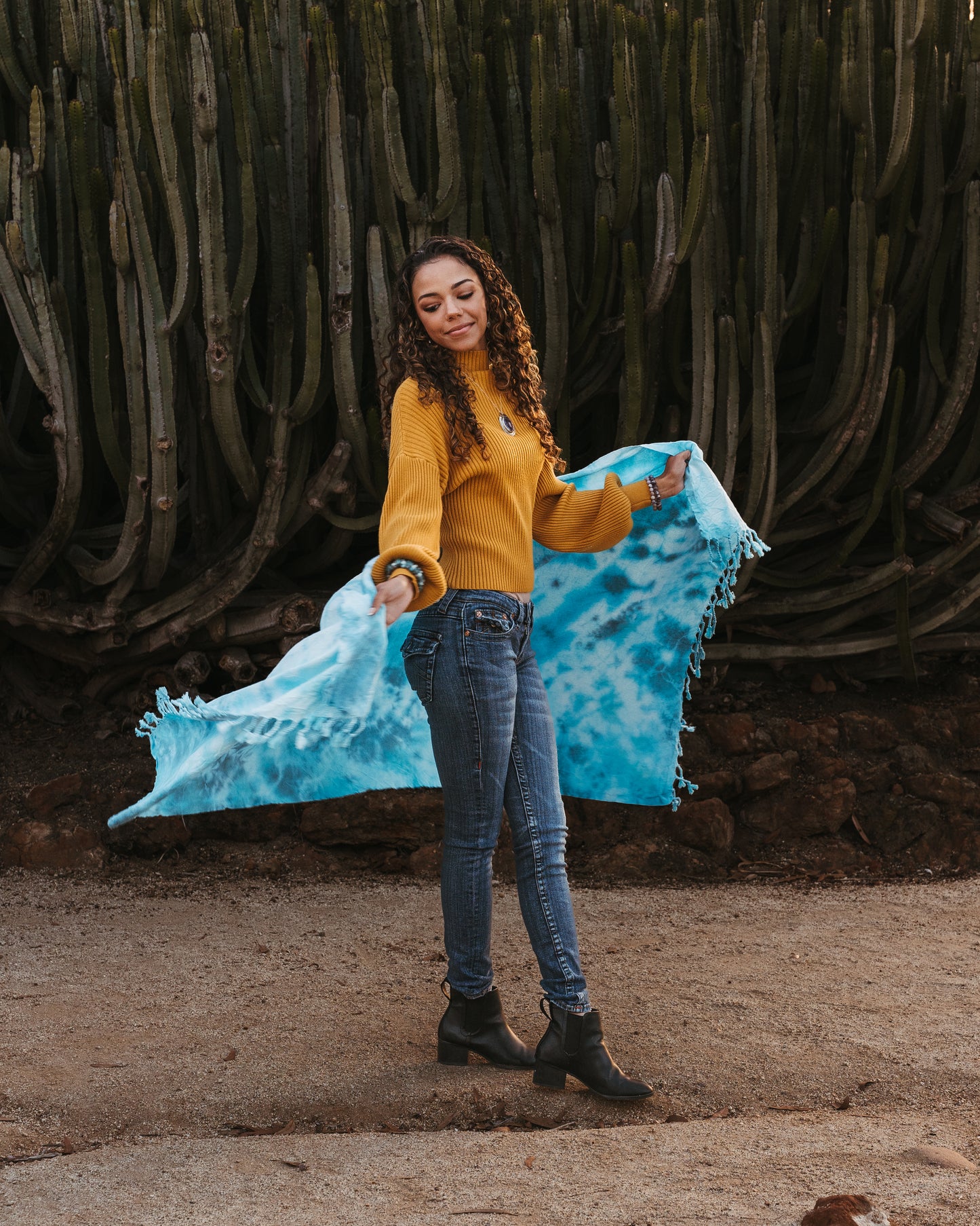 The Yoga Blanket | Blue Apatite- Organic turkish cotton towel, beach blanket, hand dyed sandless blanket (formerly the Versitowel)