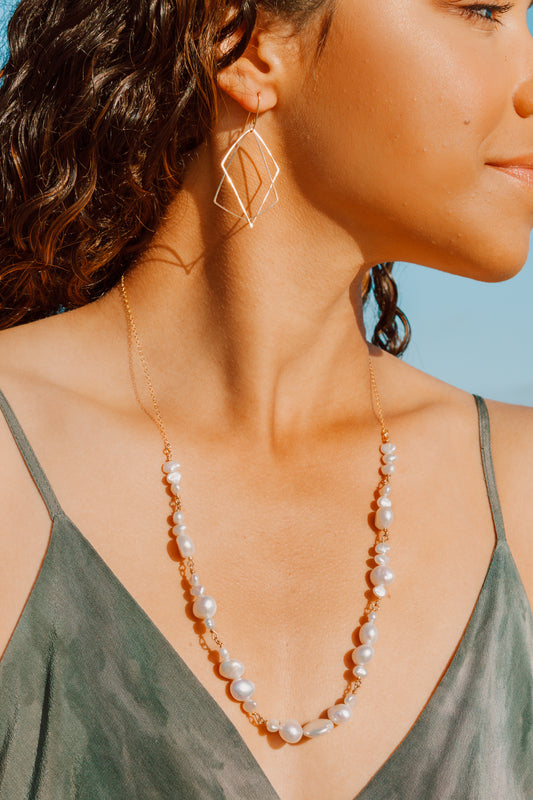 Aphrodite Necklace | Freshwater pearls on 14K goldfill for beauty & love