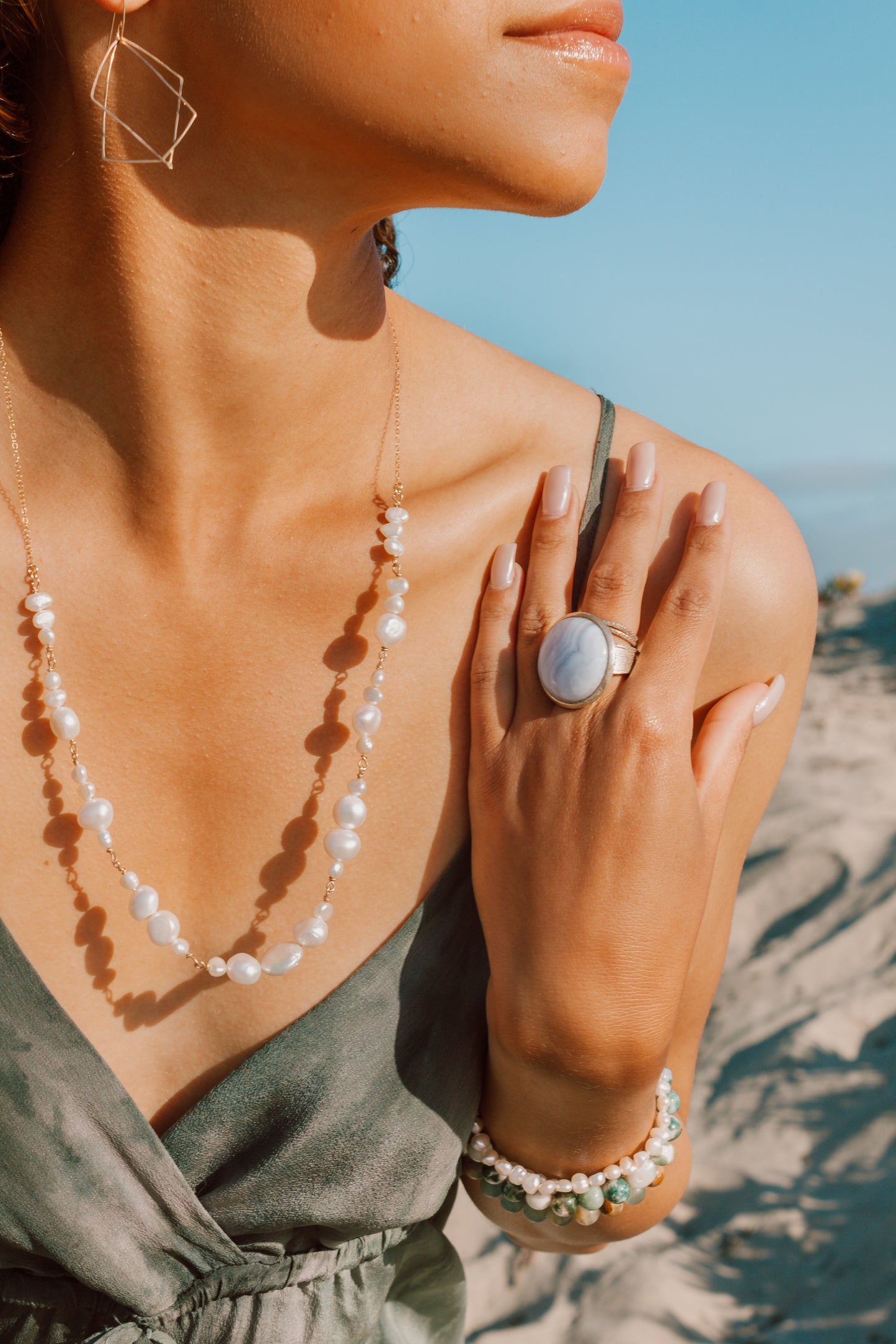Aphrodite Necklace | Freshwater pearls on 14K goldfill for beauty & love