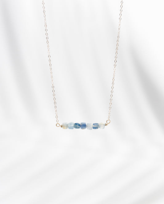 Astral Explorer Necklace | Blue Kyanite bar necklace
