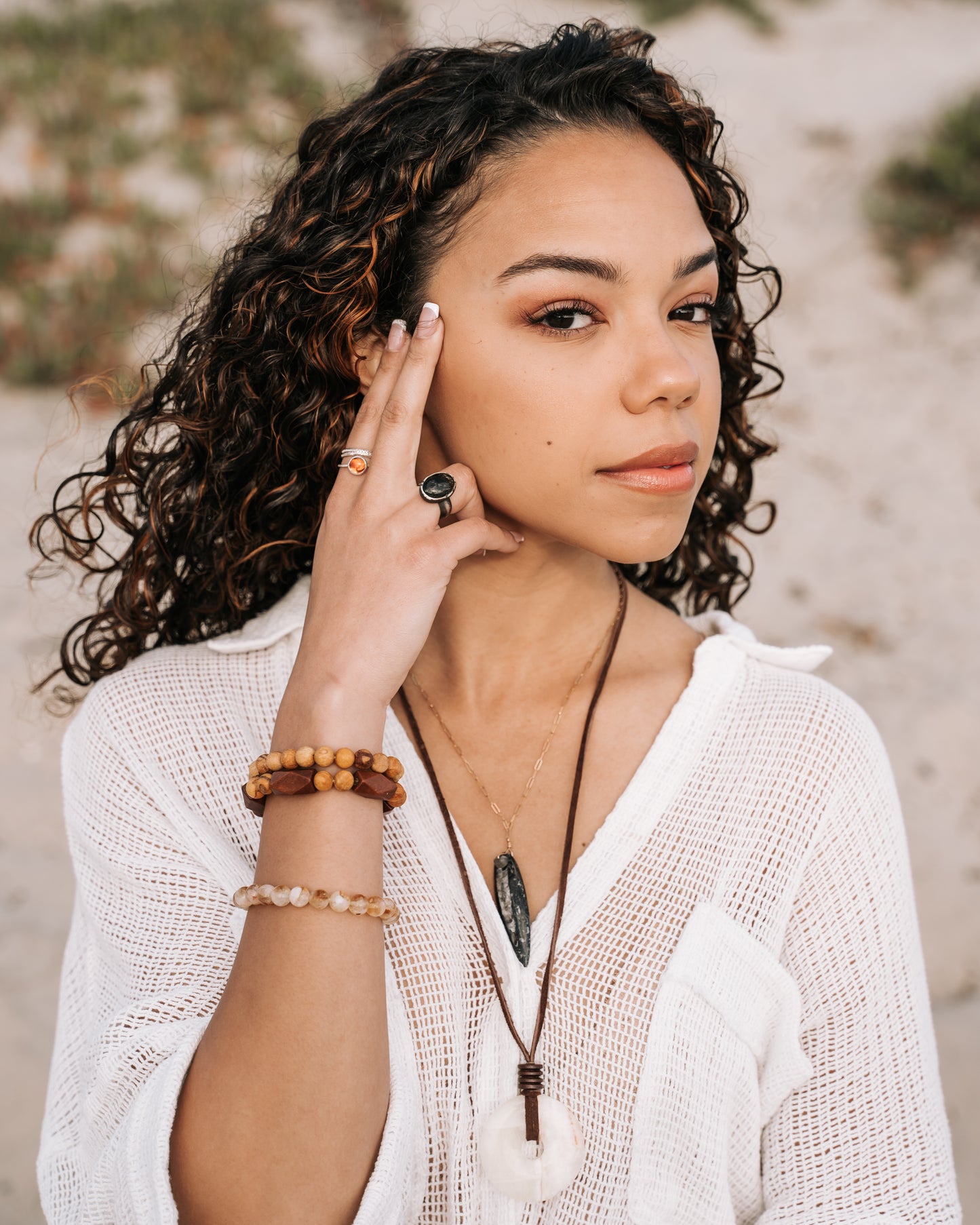 Unleash Ancient Elegance: Waterproof Orthoceras Fossil and Labradorite Necklace in 14K Gold Fill