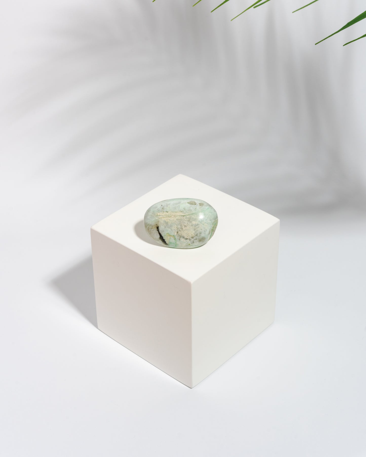 Green Moonstone Palm Stones