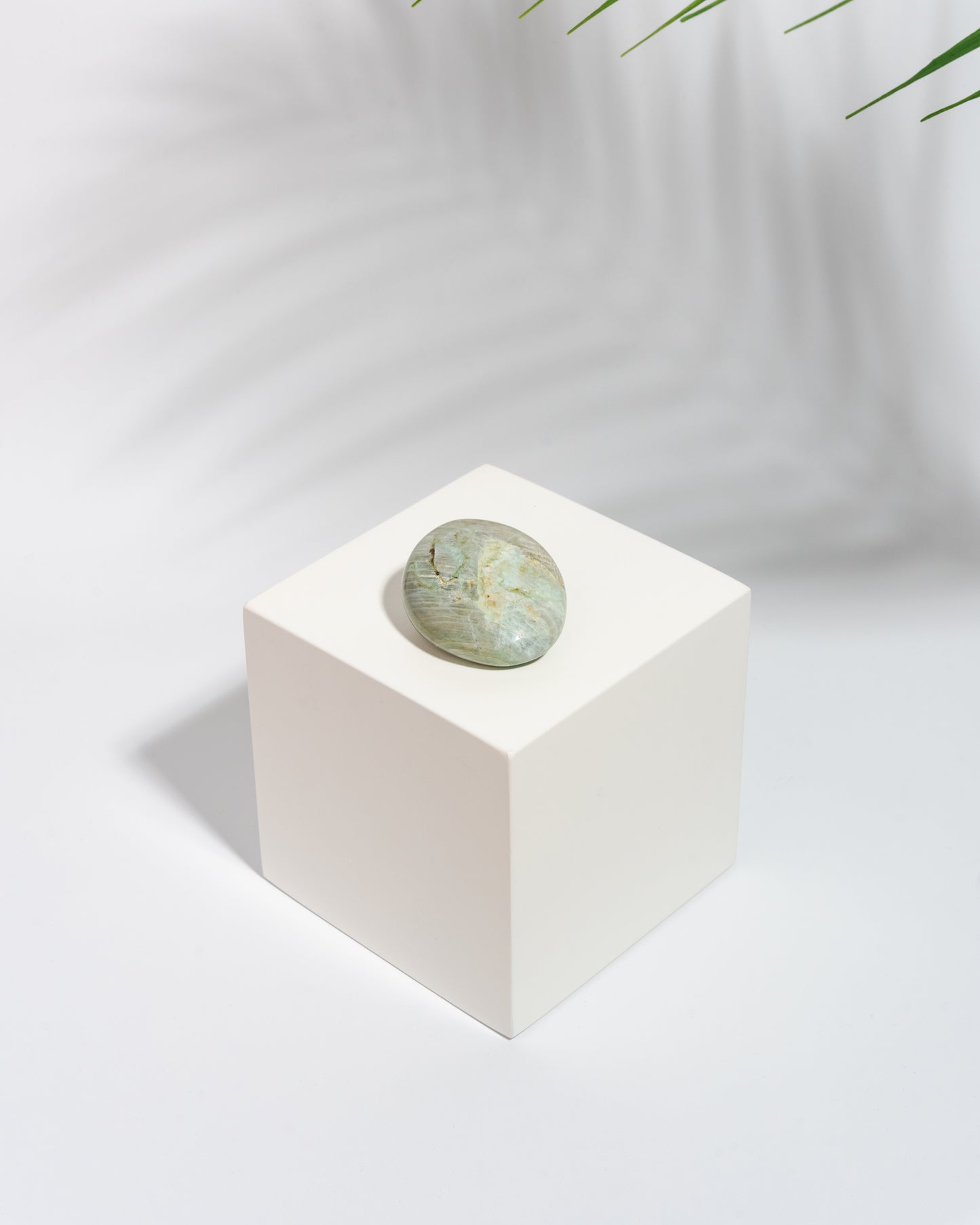 Green Moonstone Palm Stones