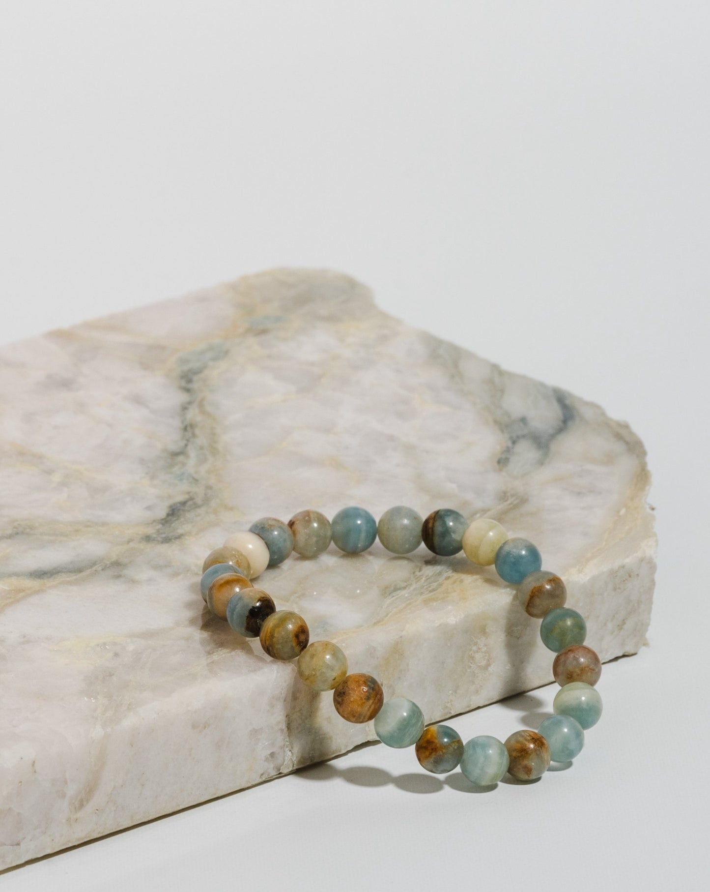 Rare Blue Onyx Mala Bracelet