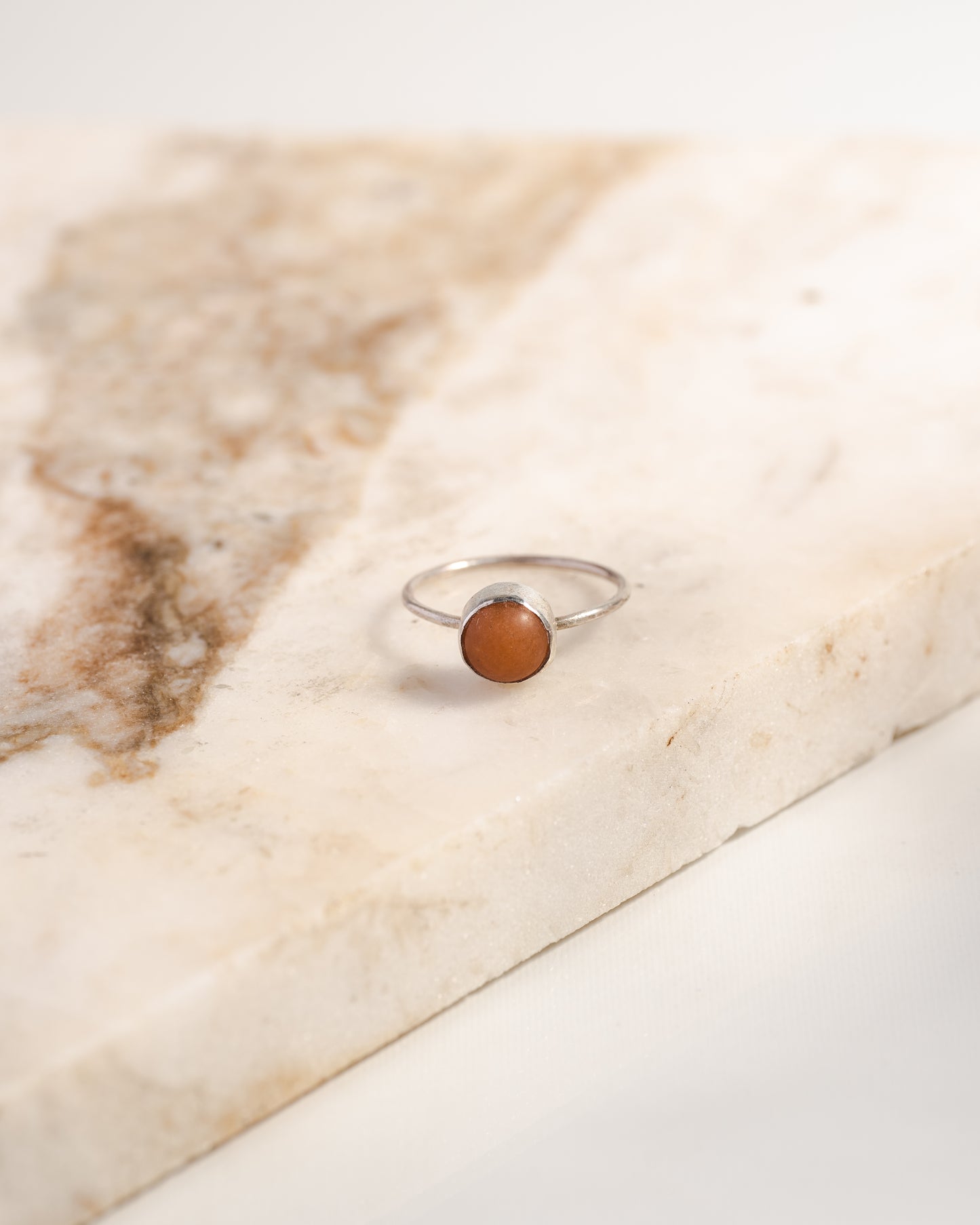 Orange Aventurine Sterling Silver ring