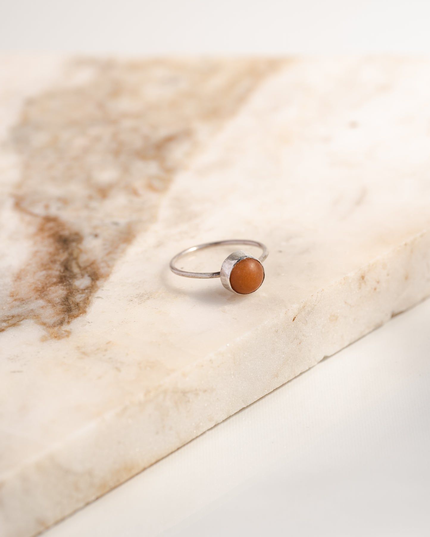 Orange Aventurine Sterling Silver ring