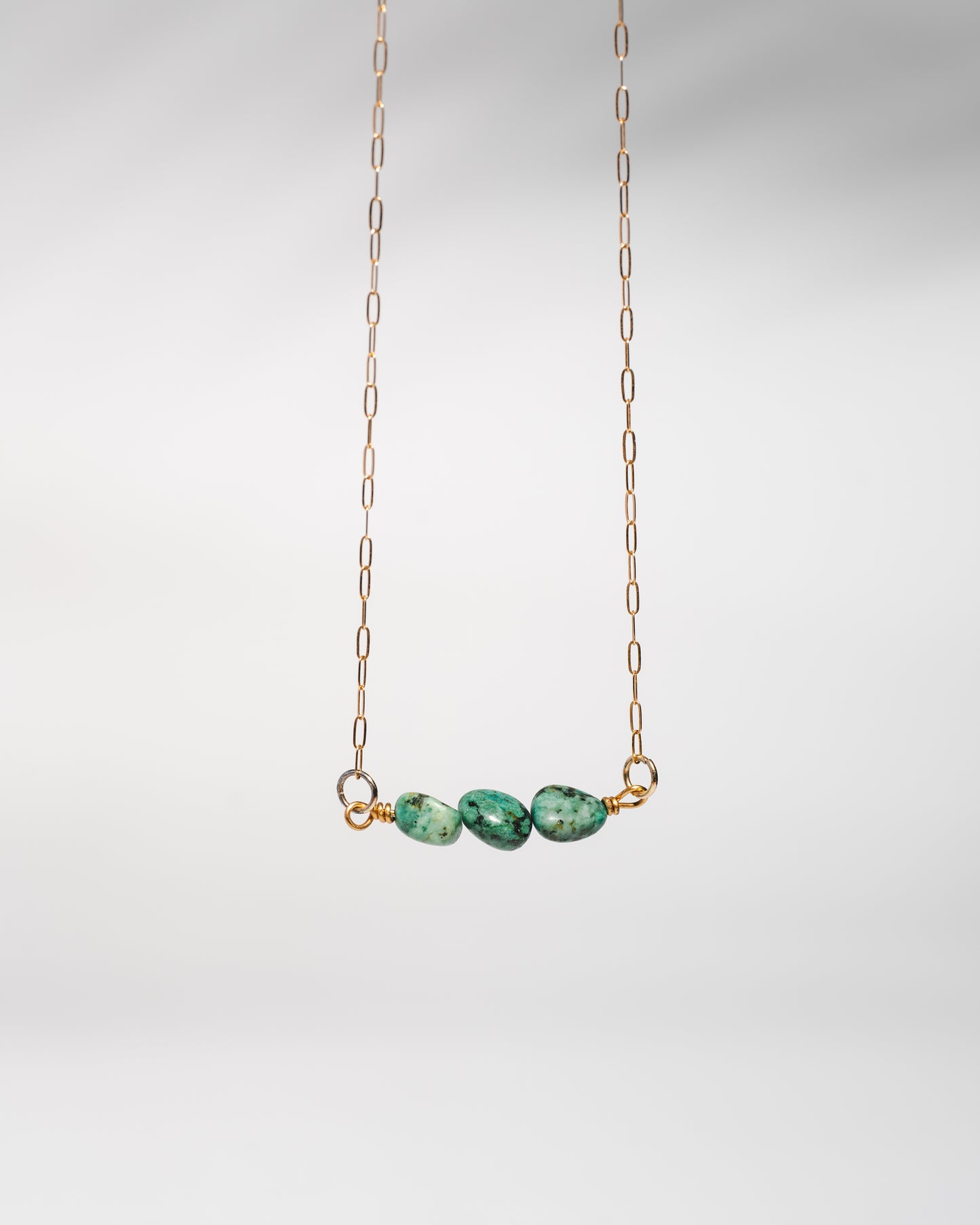 African Turquoise bar necklace