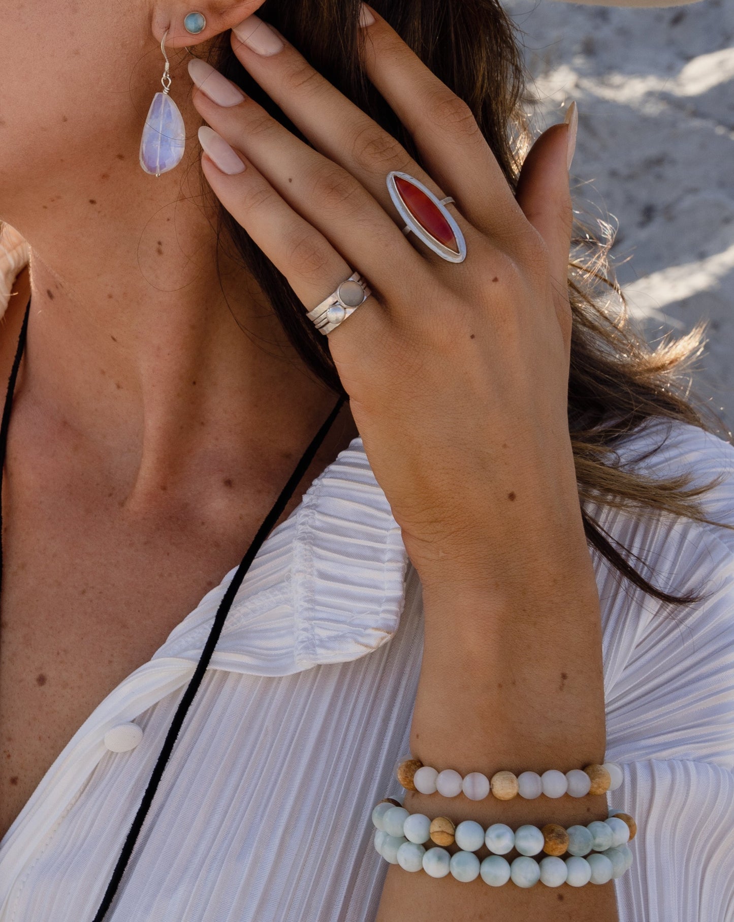 Chalcedony Mala bracelet