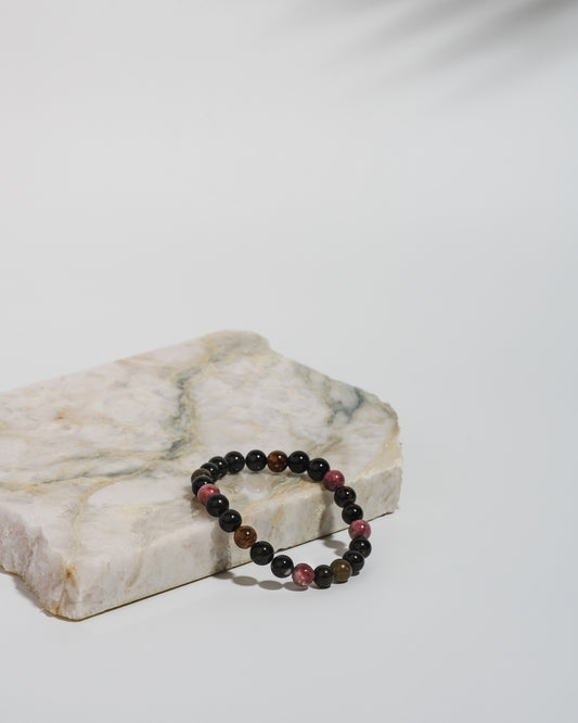 Watermelon Tourmaline Mala Bracelet | Deeper consciousness and a creative boost