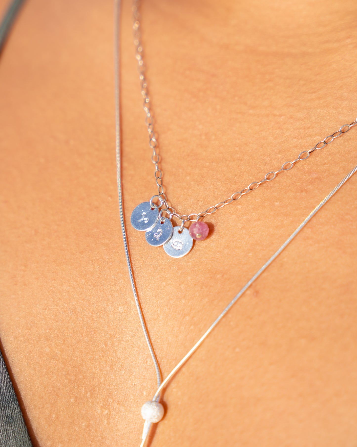 Custom Astrology chart necklace- Personalized horoscope necklace in sterling silver