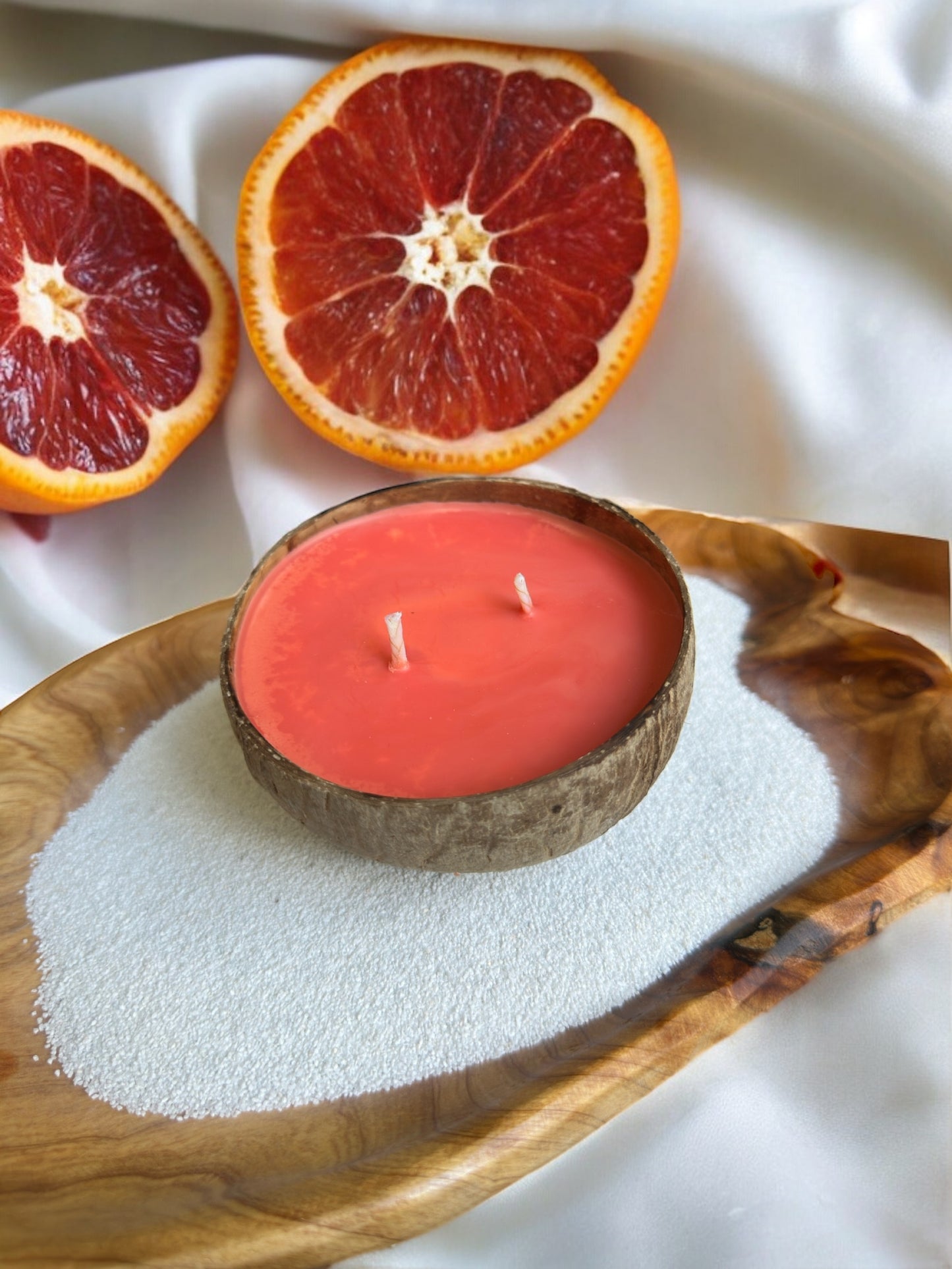 Coco Candle | Enlightened- hand poured soy and coconut wax candle in a reusable natural coconut shell