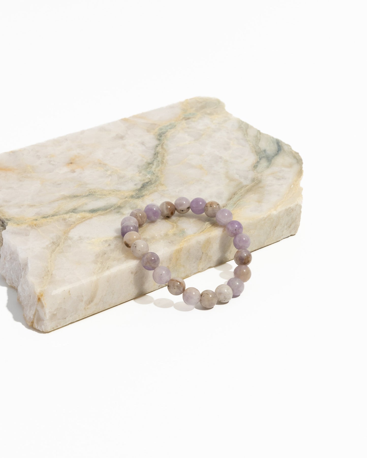 Lavender Amethyst Mala bracelet from Think Unique