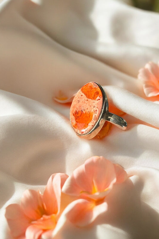 Mexican Fire Opal ring, size 6.5 | unleash creativity & sexuality, and balance emotions