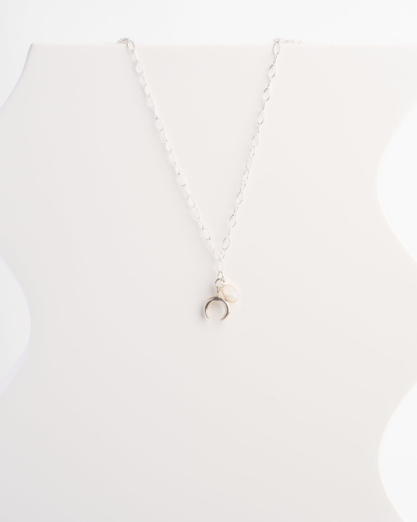 Moonchild necklace with Moonstone or Labradorite | perfect for layering your favorite necklaces and gemstones
