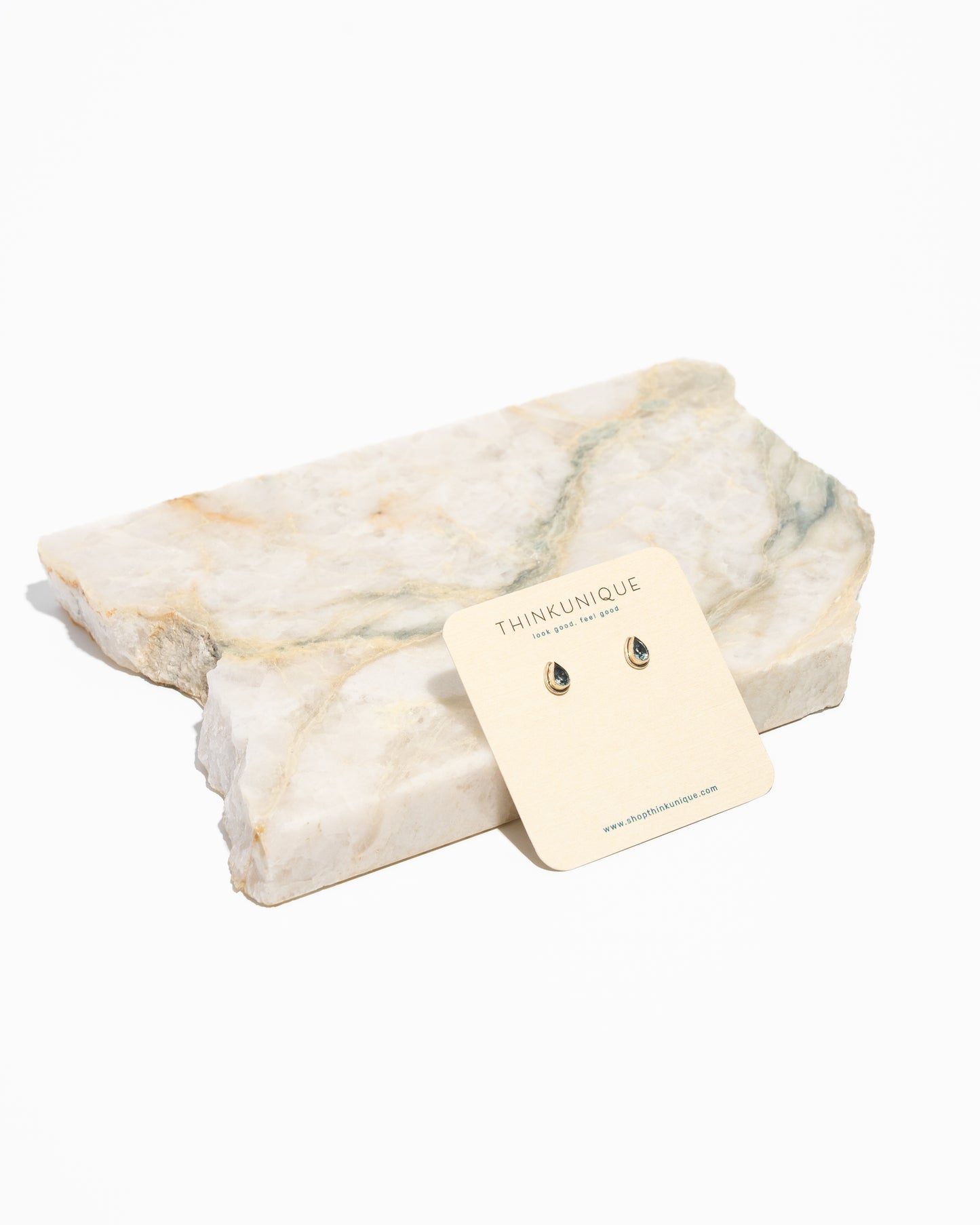 Aquamarine Pear Stud Earrings