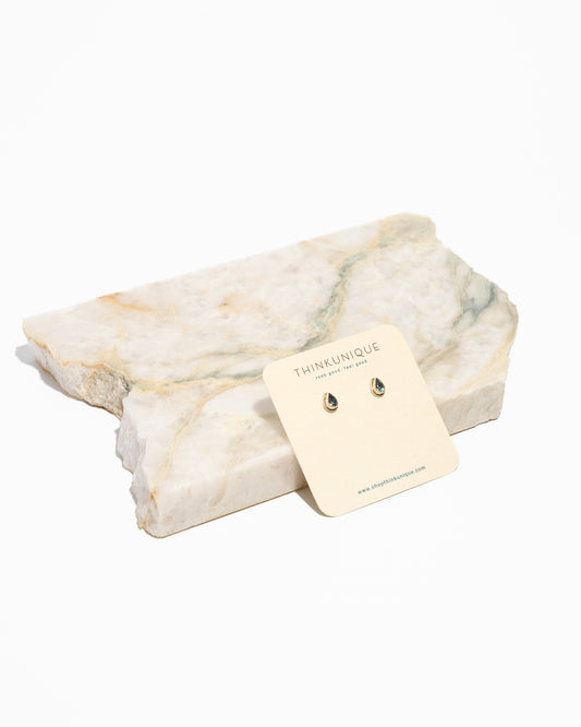 Aquamarine Pear Stud Earrings