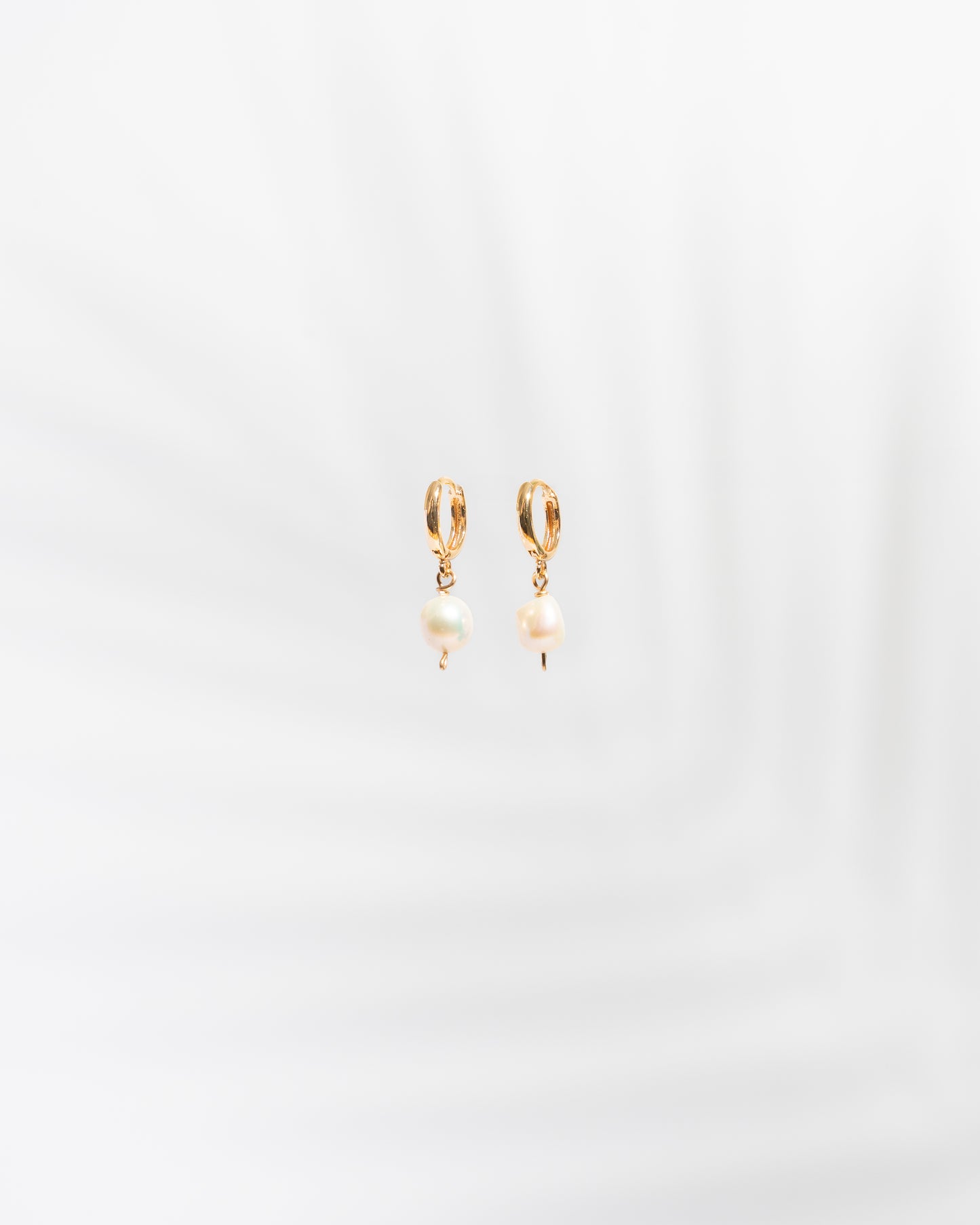 Pearl Huggie Earrings