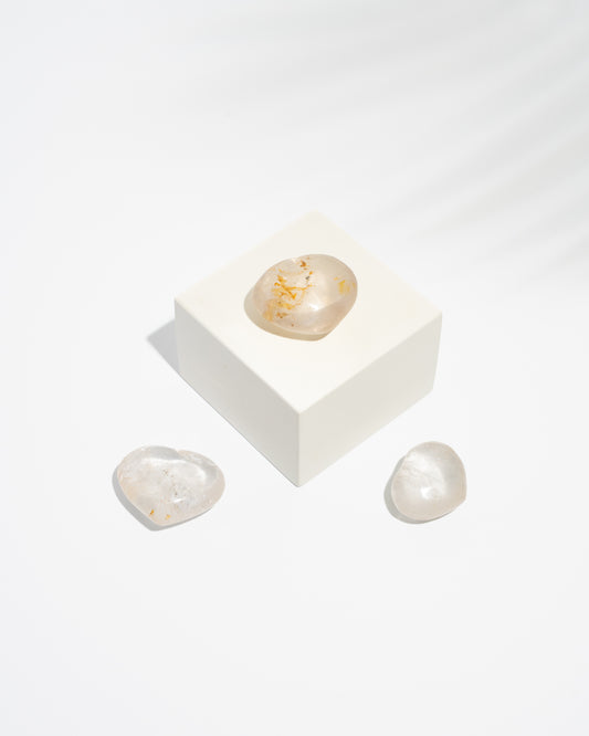 Clear Quartz Hearts