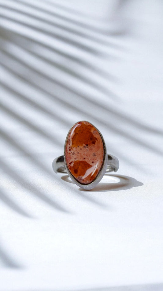 Mexican Fire Opal ring, size 6.5 | unleash creativity & sexuality, and balance emotions