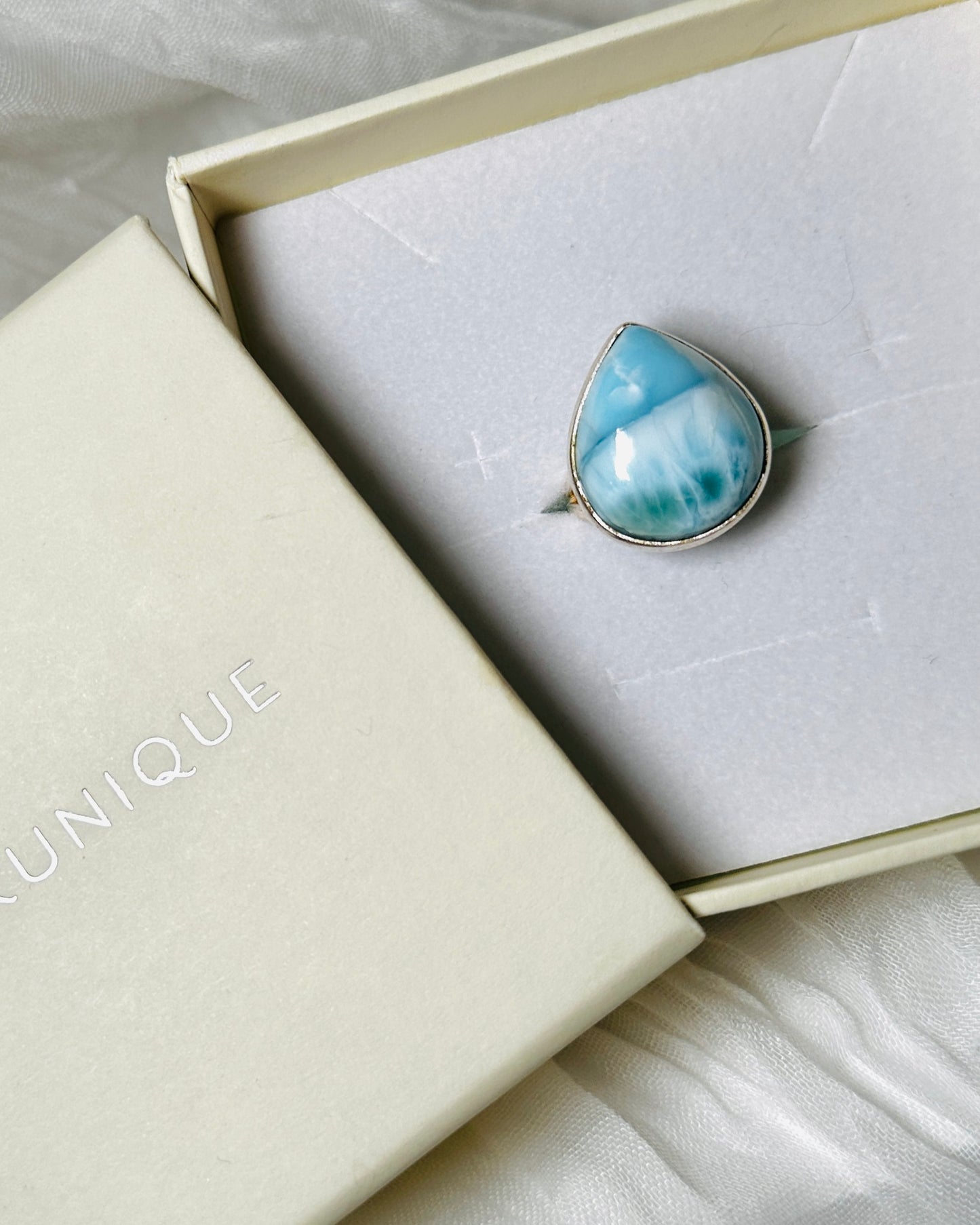 Larimar ring, size 7 | For Serenity and Emotional Balance