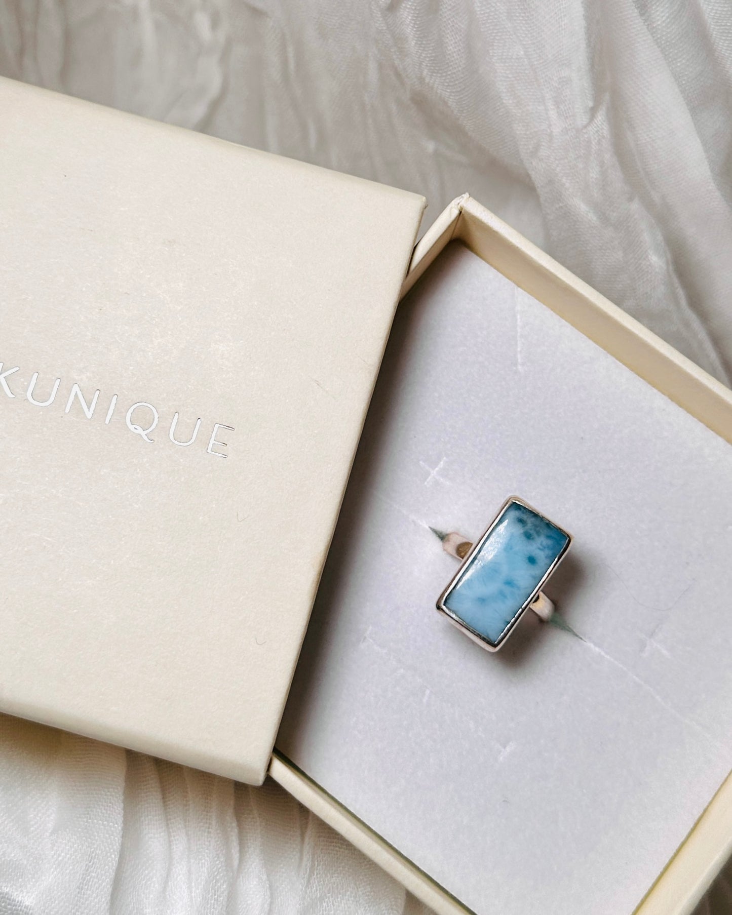 Larimar ring, size 7 | For Serenity and Emotional Balance