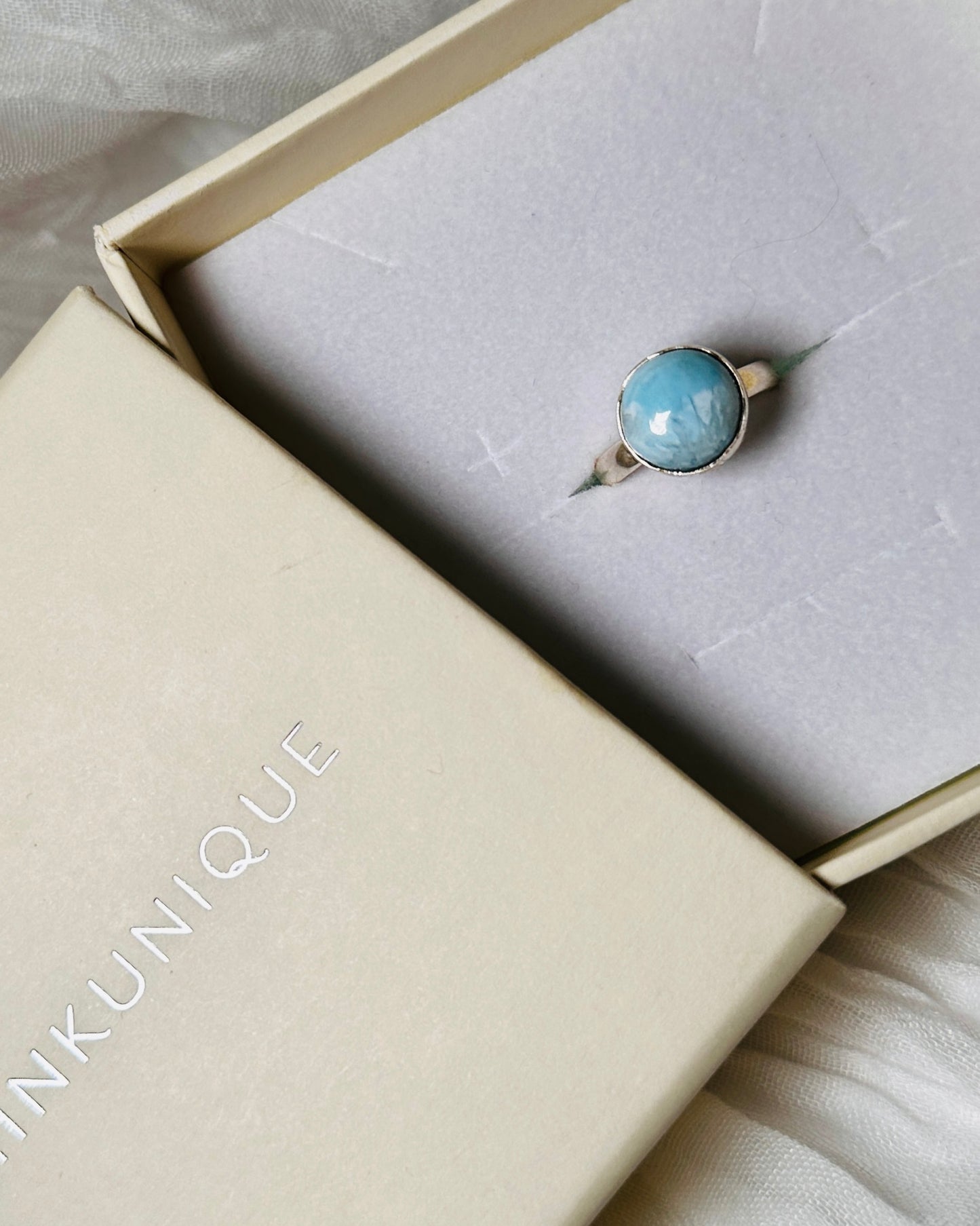 Larimar ring, size 7 | For Serenity and Emotional Balance