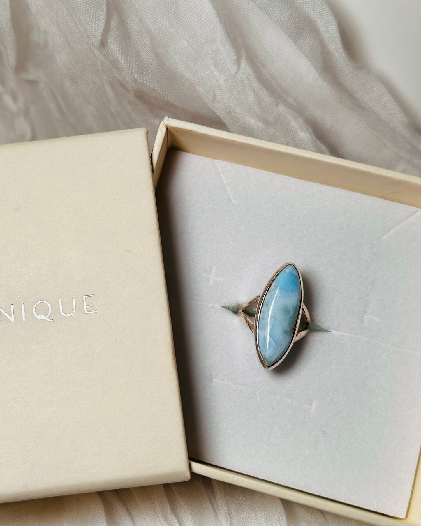 Larimar ring, size 6 | For Serenity and Emotional Balance