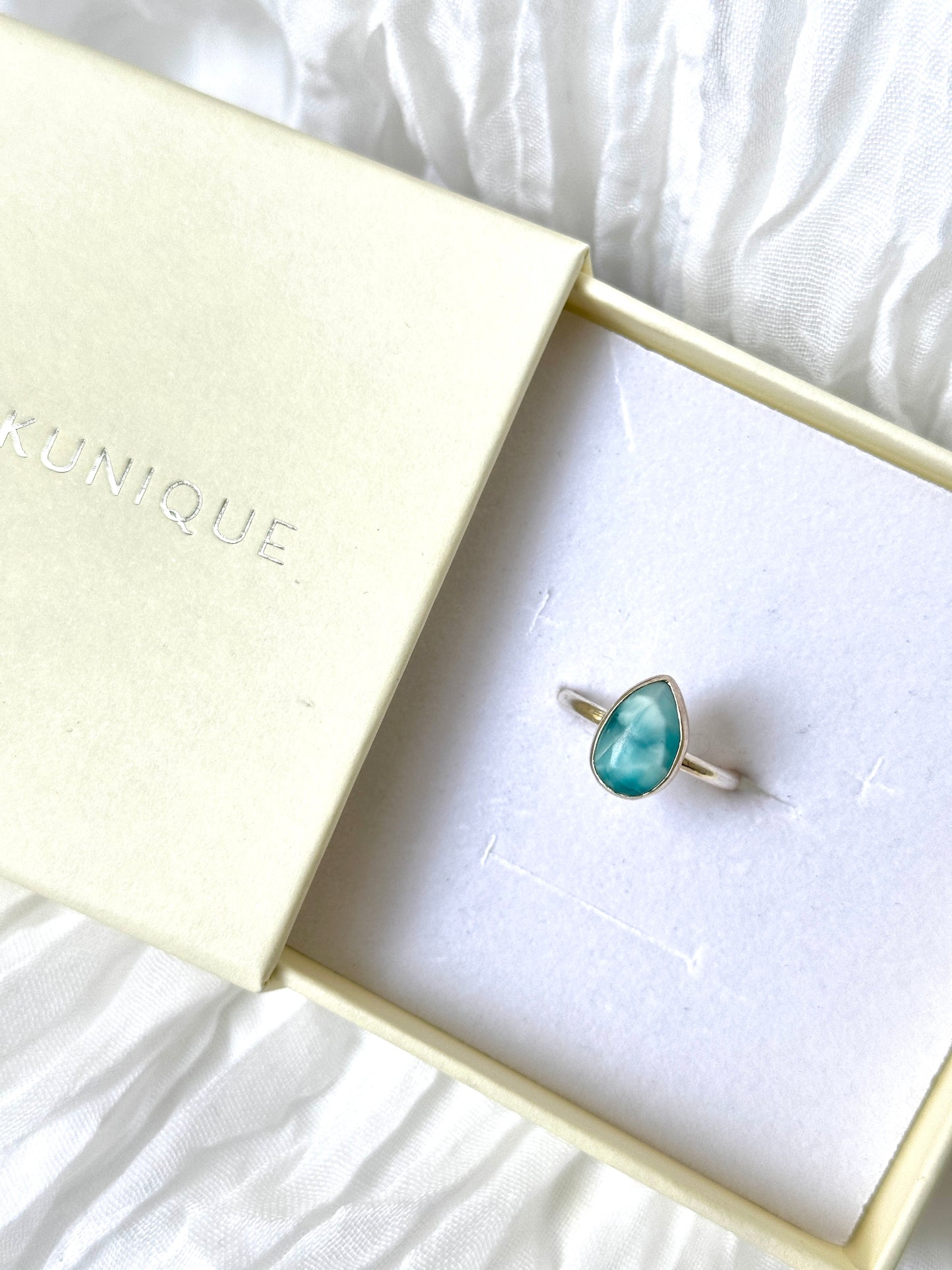 Larimar ring, size 8.5 | For Serenity and Emotional Balance