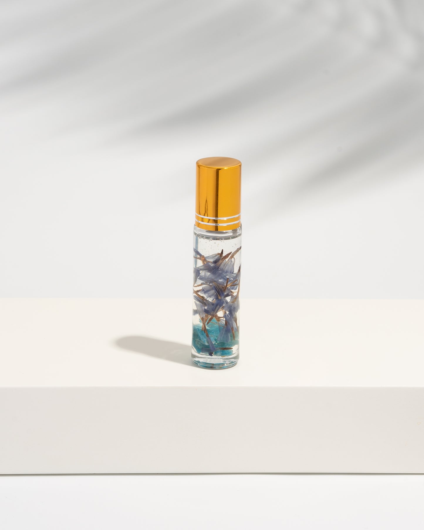 Clarity fragrance potion | focus, energy, and clarity attracting oil roller with dried florals , crystals, and essential oils