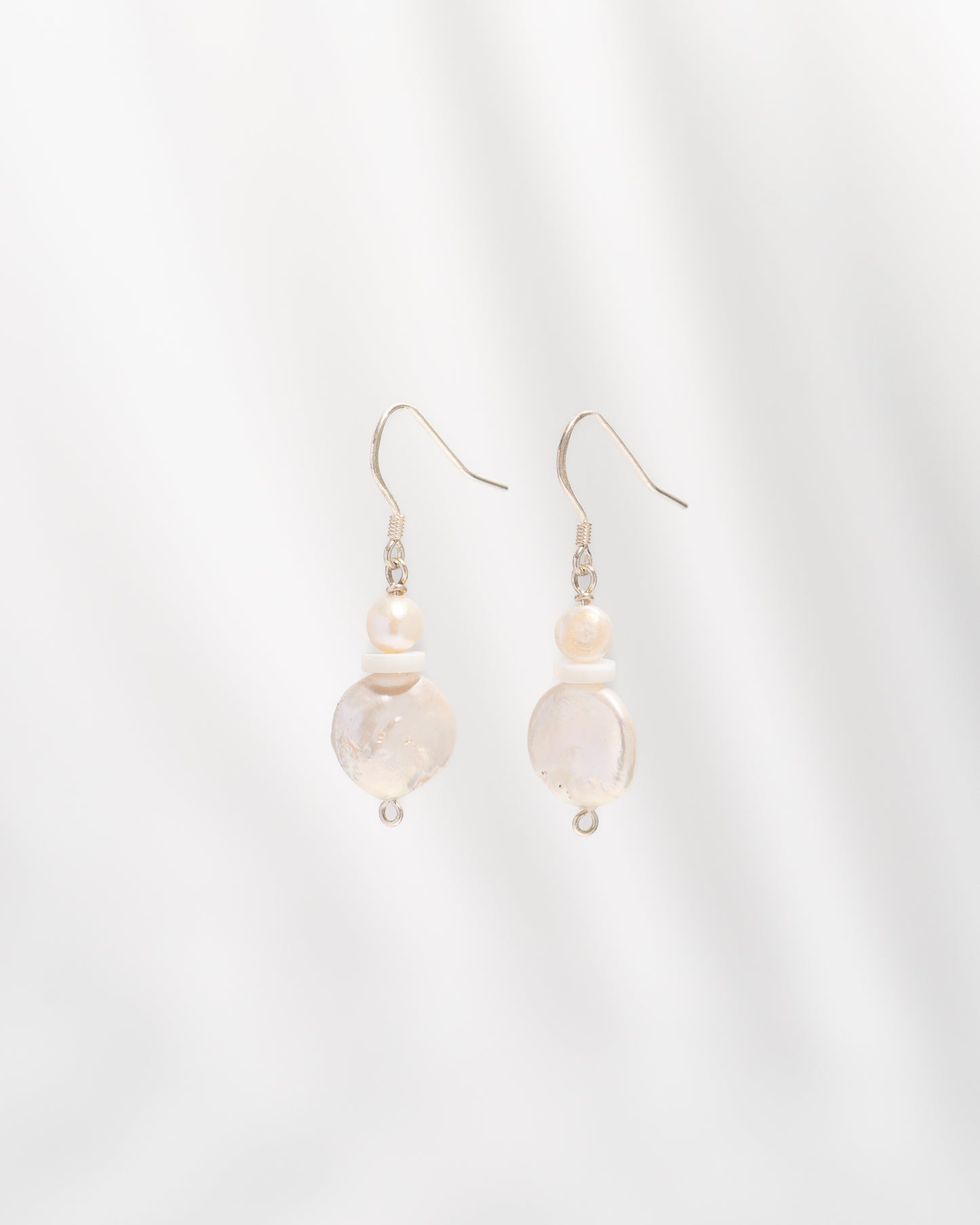 Duo Pearl Earrings- Freshwater Pearl Earrings in Sterling Silver