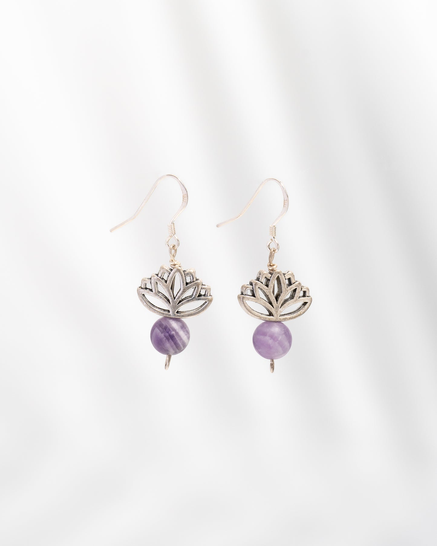 Amethyst Lotus earrings