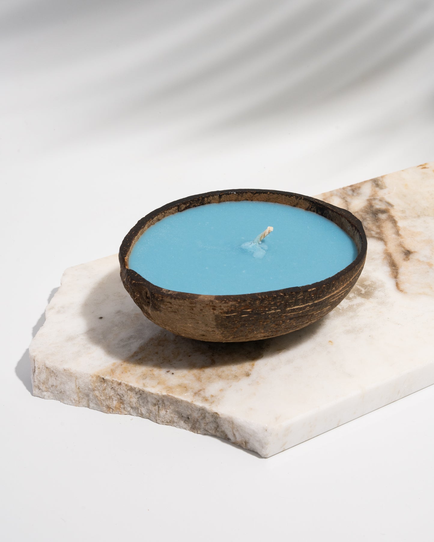 Coco Candle | Calm Waters- hand poured soy and coconut wax candle in a reusable natural coconut shell