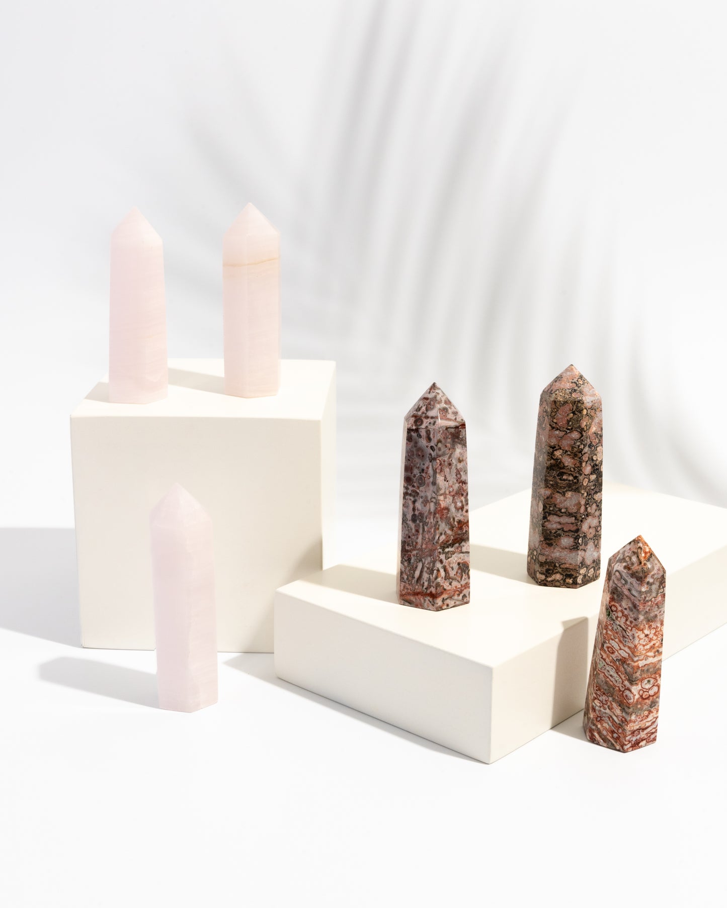 Pink Mangano Calcite Crystal Tower | Cultivate Calm and Renew Your Spirit