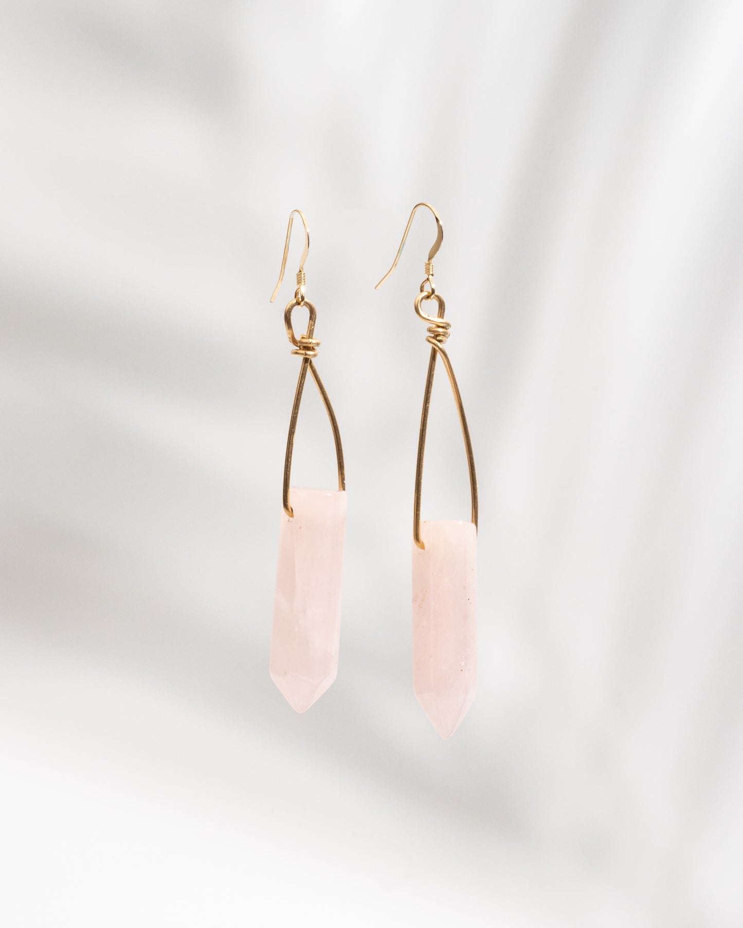 Empowered Love- Rose Quartz Tower Earring