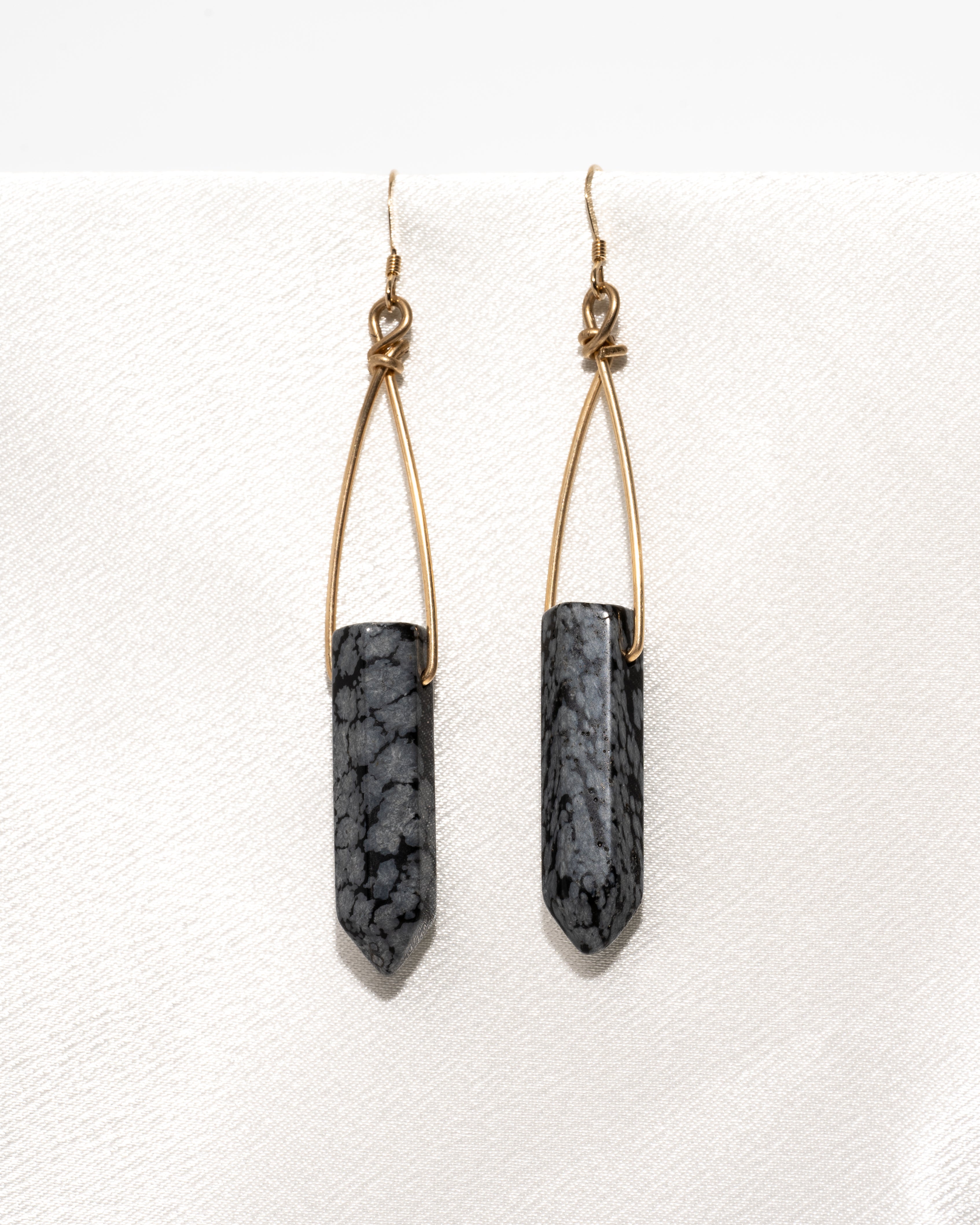 Snowflake obsidian deals earrings