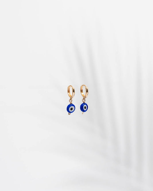 Evil Eye Huggie Earrings