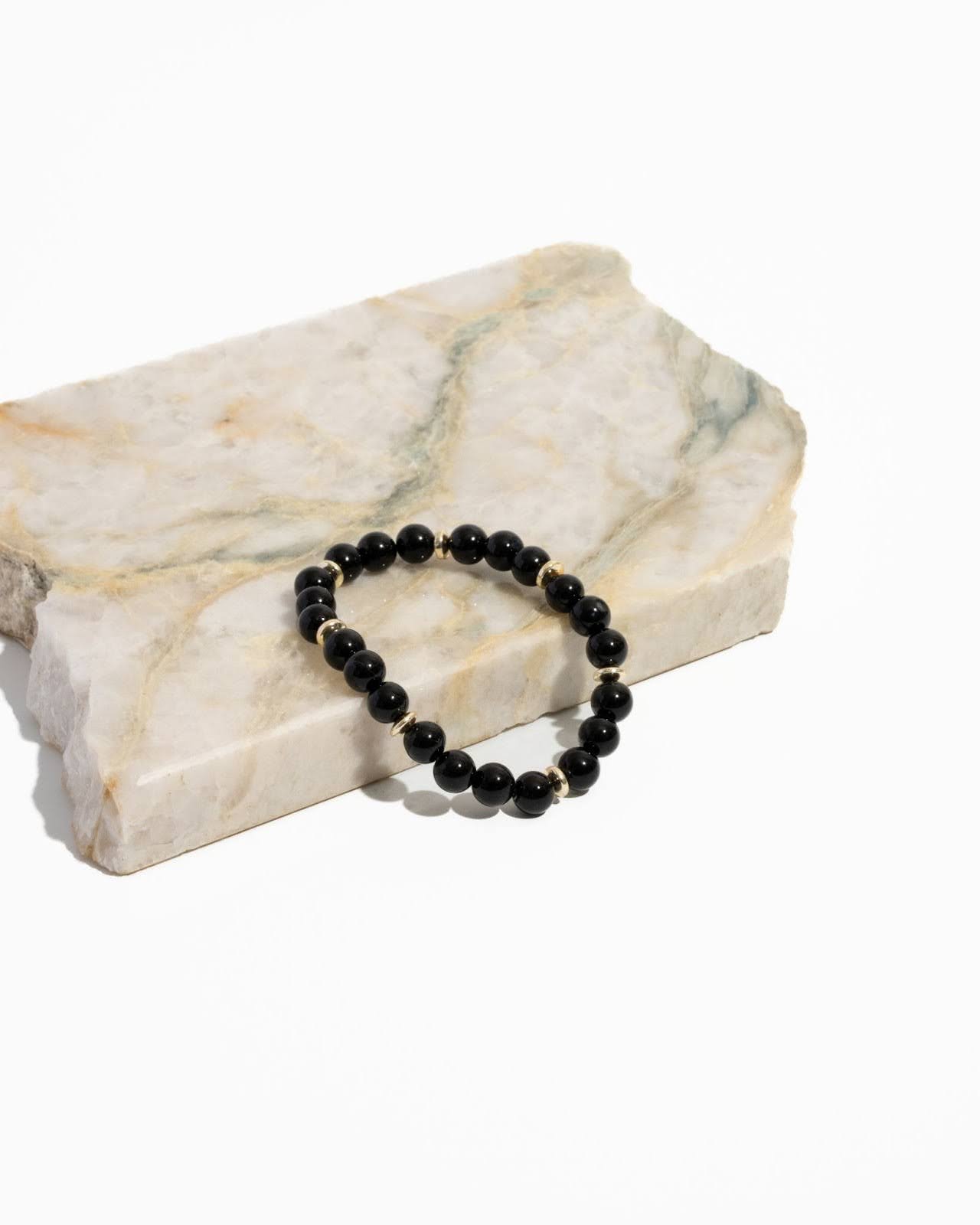 Onyx and Hematite Mala Bracelet