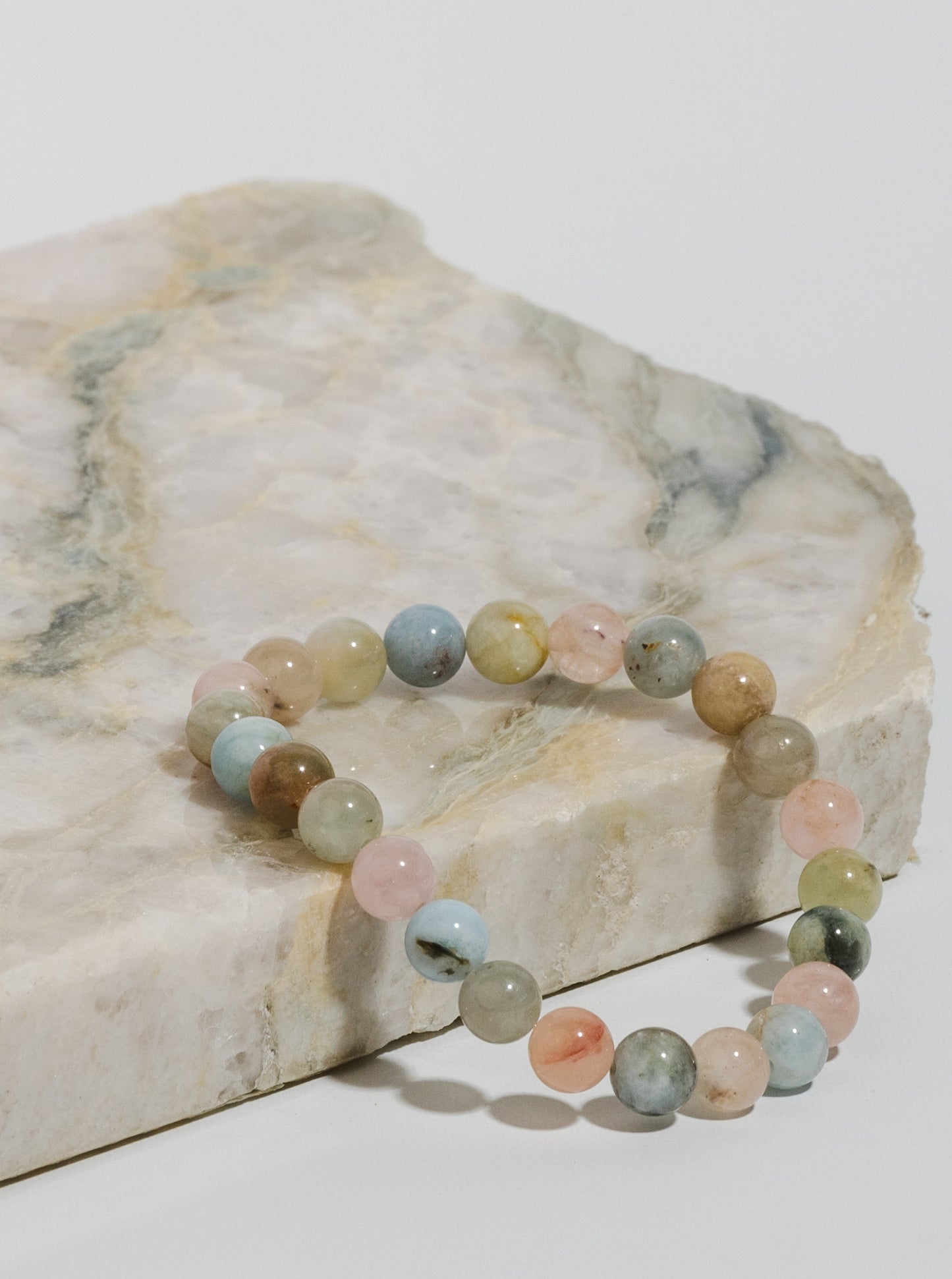 Morganite Mala Bracelet